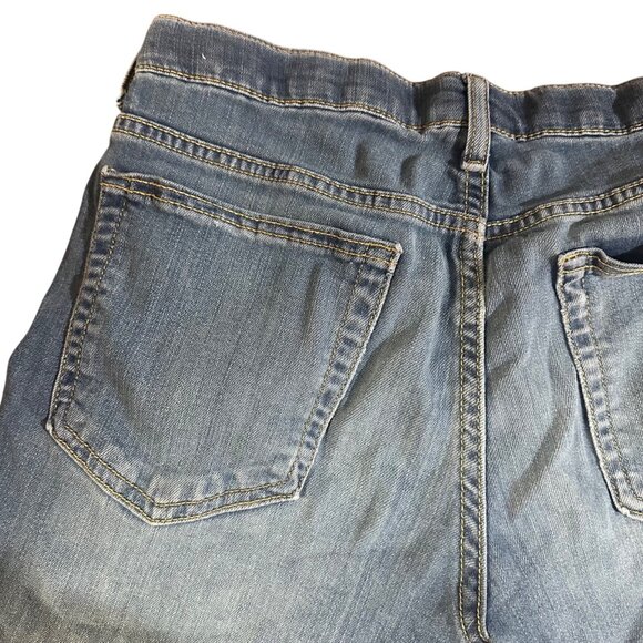 Sonoma Womens Size 20 Custom Cut-Off Denim Shorts Blue Raw Hem - Picture 9 of 12